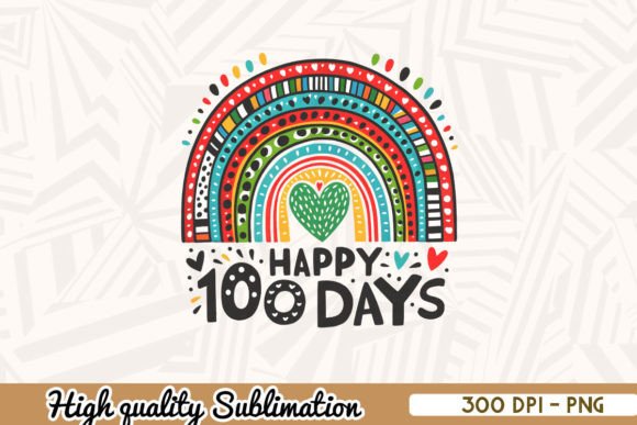 Happy 100 Days of School PNG for Crafts and Graphics