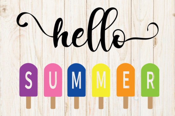 Hello Summer Popsicles: A Playful Graphic Design Asset for Crafts and Merch