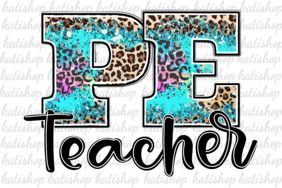 PE Teacher Western Leopard Sublimation: A Graphic Design Asset for Creative Publishers