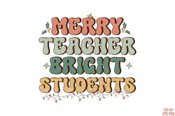 Retro Christmas Merry Teacher Bright Review for Real Projects