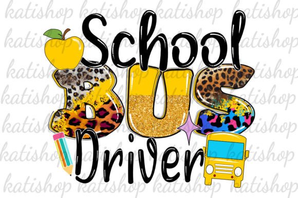 School Bus Driver Leopard Sublimation: A Practical Graphic Design Asset for Crafts