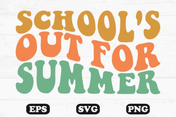 School's Out for Summer Retro Wavy SVG: A Design Asset That Captures Nostalgia
