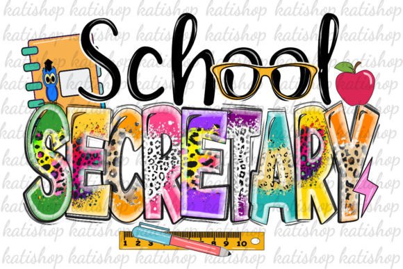 School Secretary Leopard Sublimation: A Bold Graphic Asset for Crafts and Branding